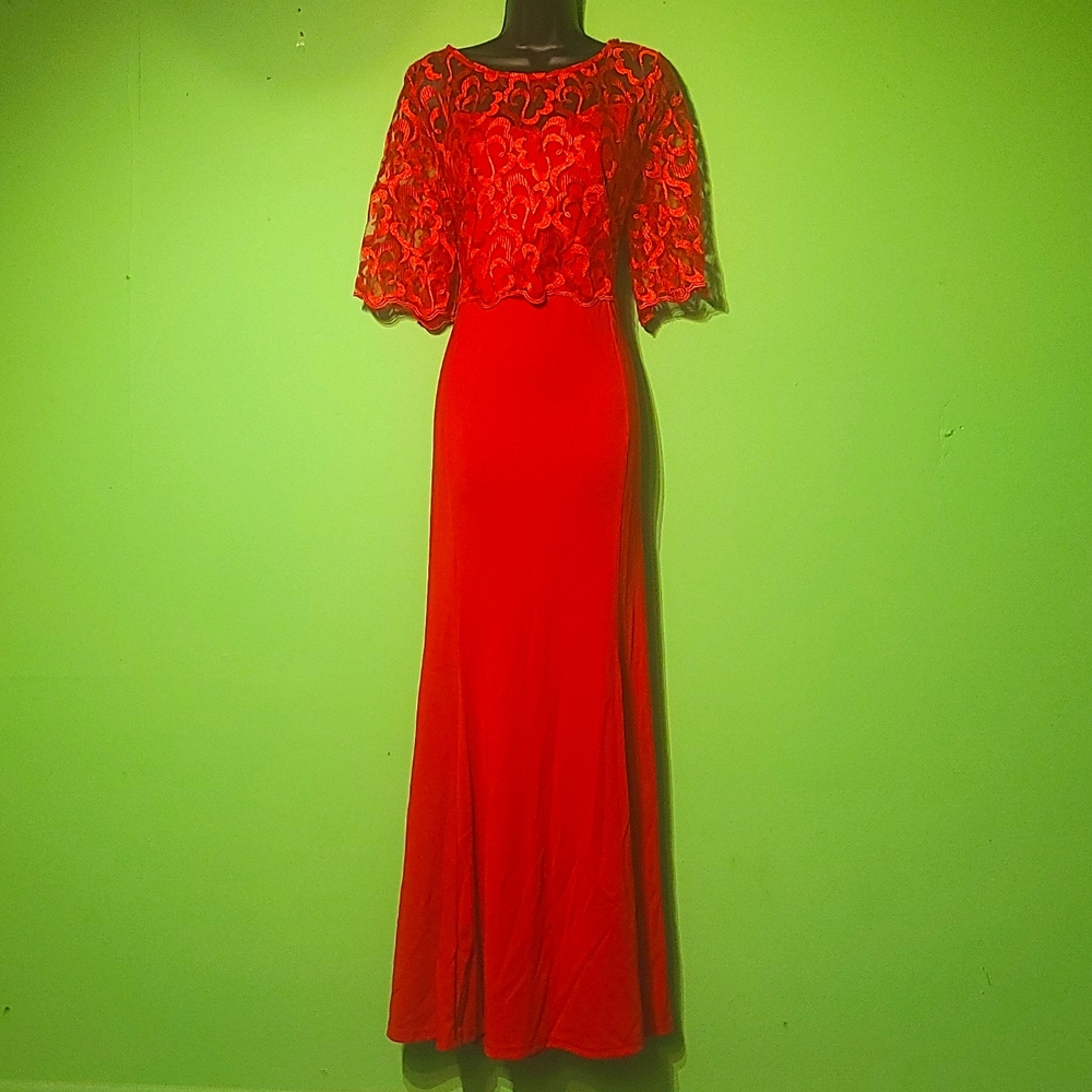 Plusee Red Lace Dress Size XXL